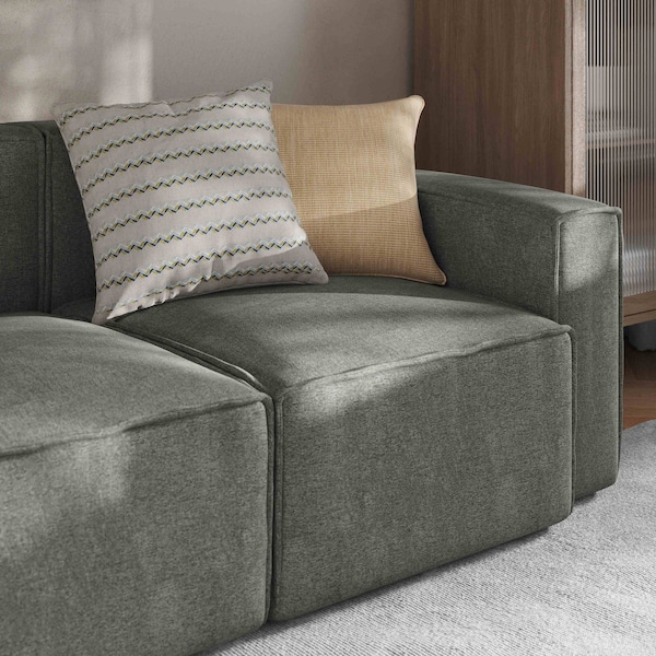 Flash Furniture Bridgetown Luxury Modular Sectional Sofa, Right Side w/Arm Rest, Dark Gray IS-IT2231-RC-DKGRY-GG - main